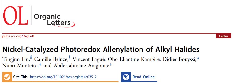 里昂大学创新研究：镍催化烷基卤化物的光还原烯丙酰化反应