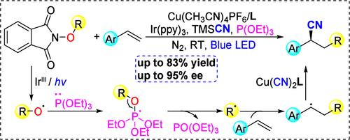 【Org. Lett.】安中医张国玉/方方：光铜协同催化苯乙烯对映选择性氰基烷基化